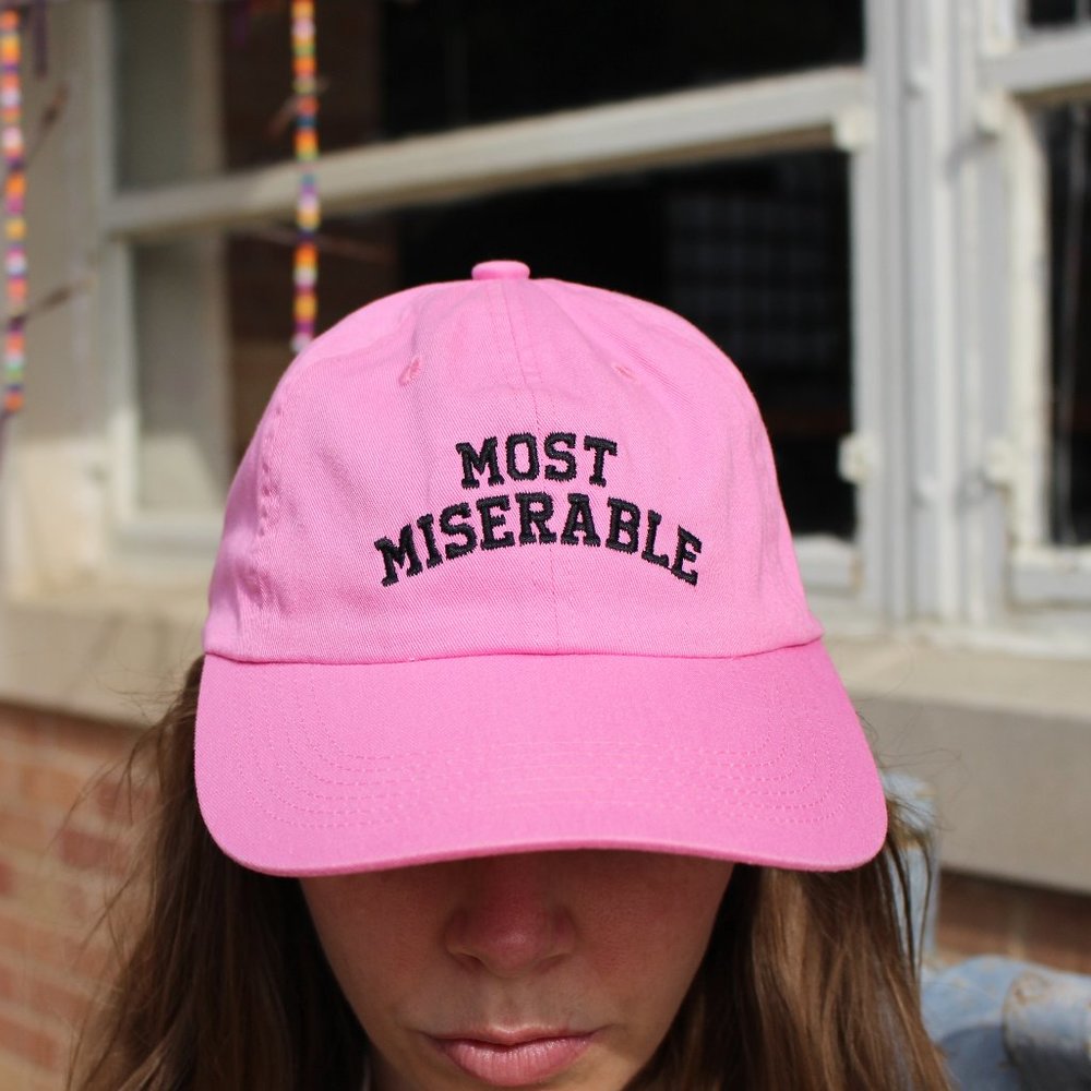 Miserable Hat - Washed Bright Pink Color